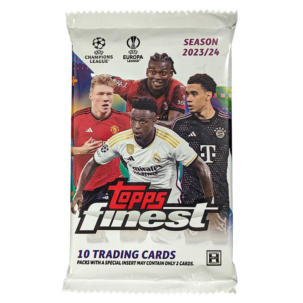 ONE PACK of 2023/24 Topps UEFA Club Competitions Finest Soccer Hobby (10 Cards)