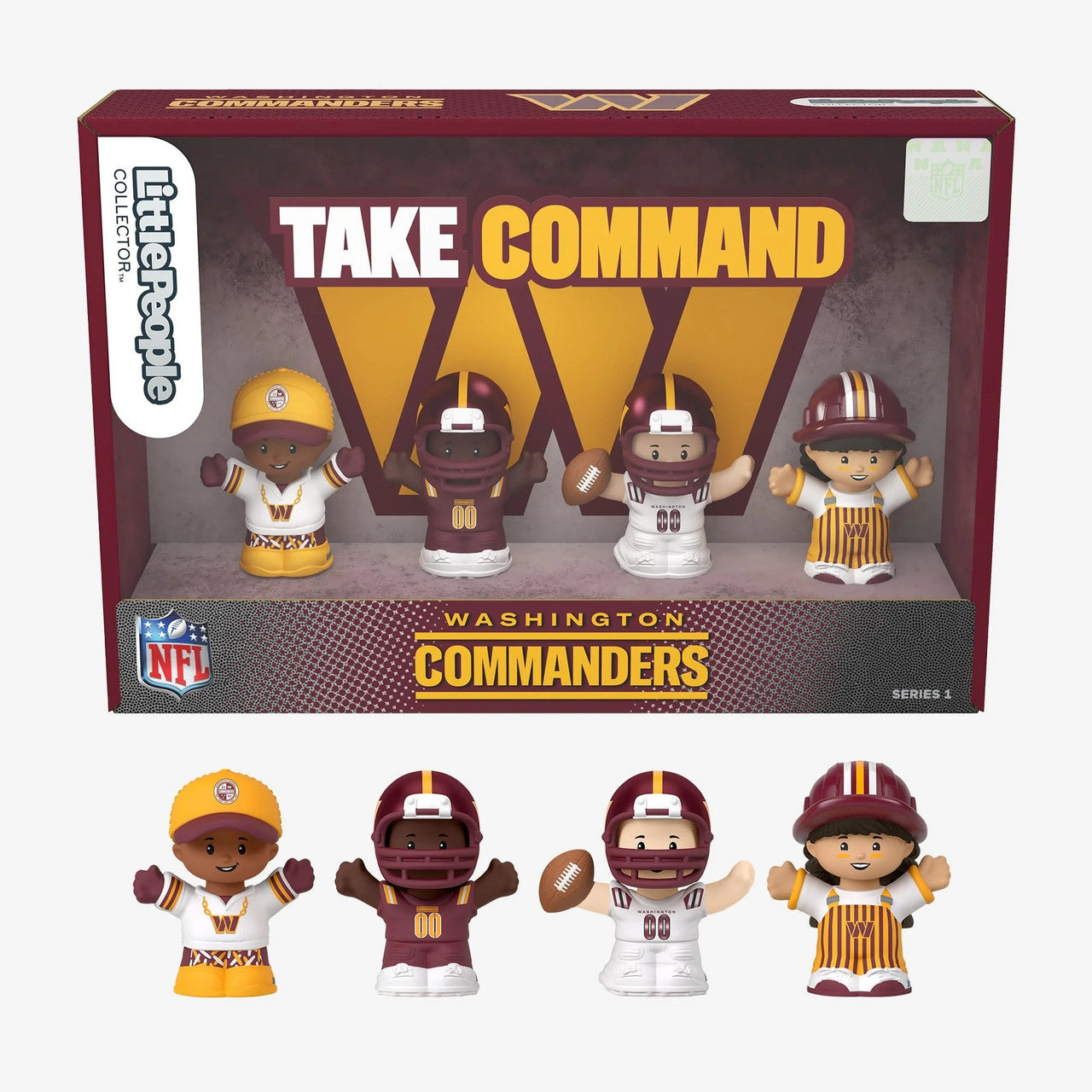 Washington Commanders Fisher-Price Little People 4-Pack NFL Figures Collector Set - NFL Little People