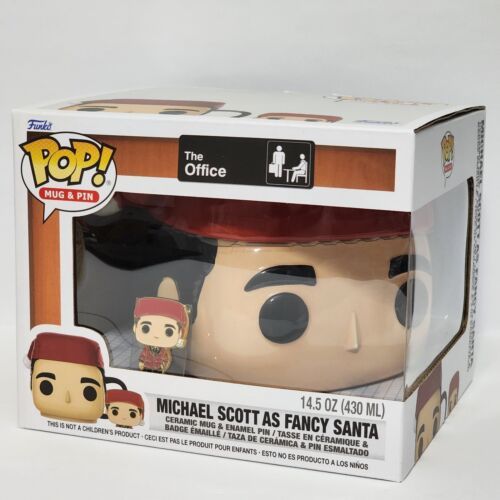 Funko Pop! The Office Michael Scott as Fancy Santa Mug w/ Pin