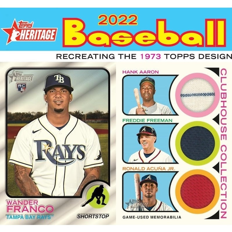 2022 Topps Heritage Baseball 24-Pack Retail Box (24 Packs) (1973 Desig