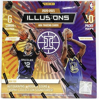 2020/21 Panini Illusions Basketball Mega Box (Sapphire and Yellow Parallels!)