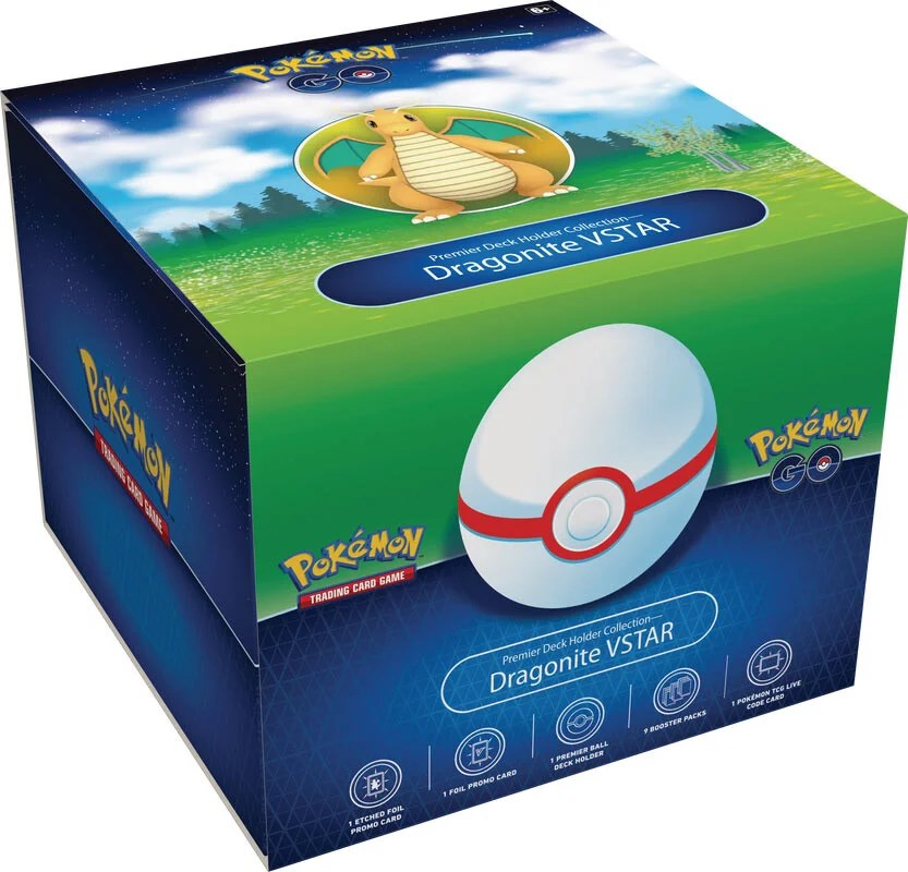 pokemon tcg pokemon go booster pack Pokémon TCG: Pokémon GO Premier Deck Holder Collection (Dragonite VSTA