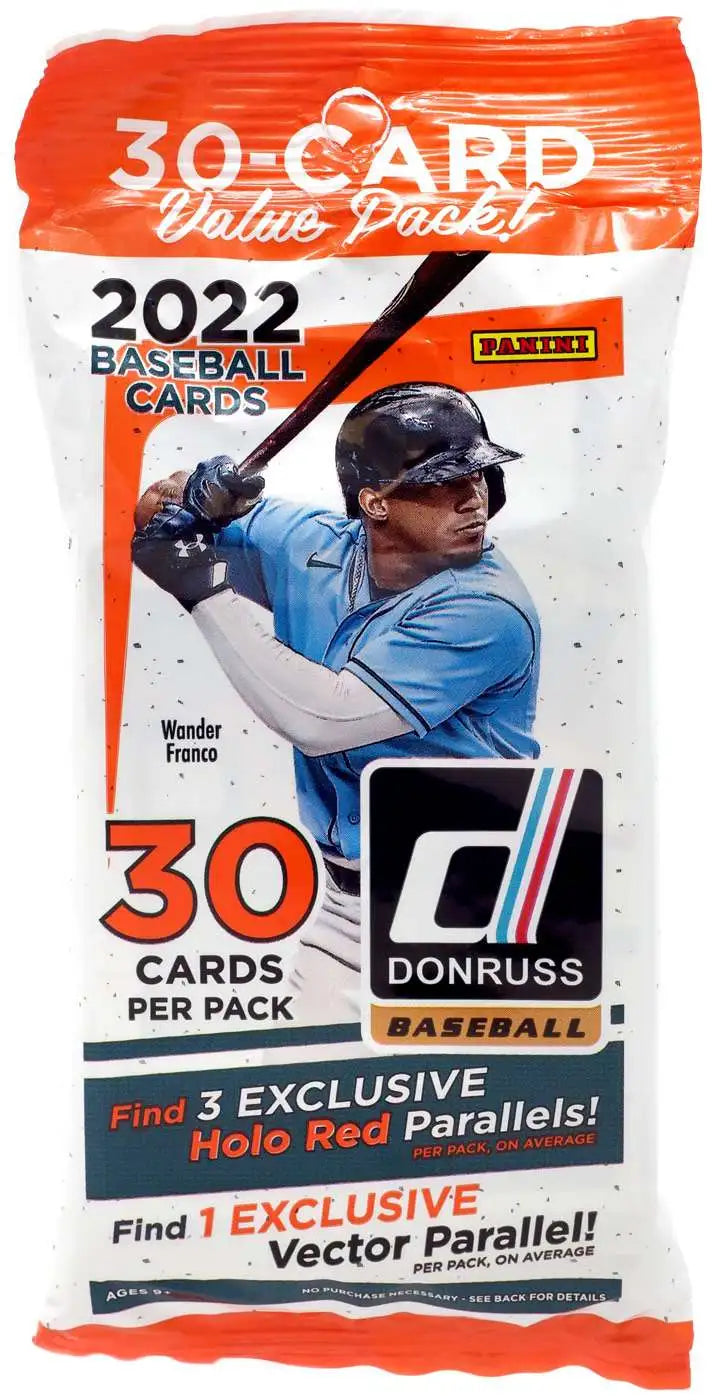 2022 Donruss Baseball Cello VALUE Fat Pack (30 Cards)(Exclusive Parall