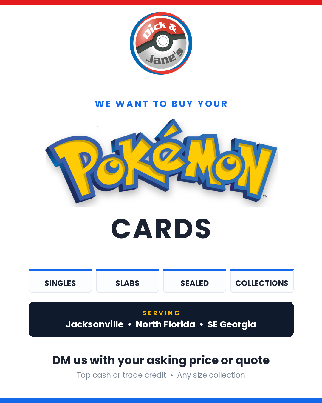 🔴🔵 WE WANT TO BUY YOUR POKÉMON CARDS