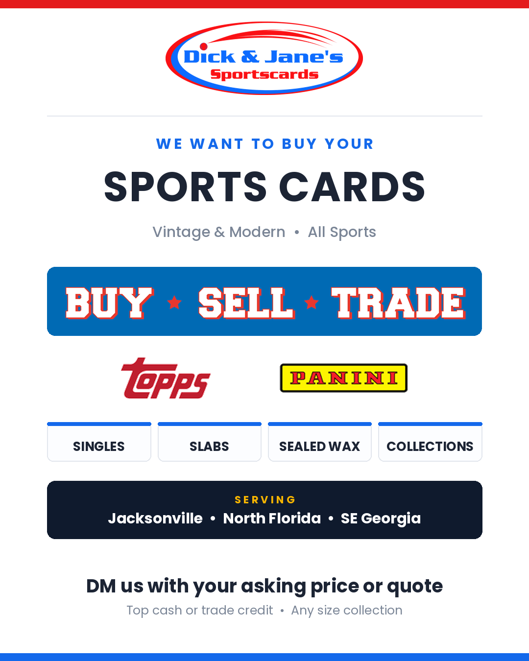 🔴🔵 WE WANT TO BUY YOUR CARDS 🔴🔵