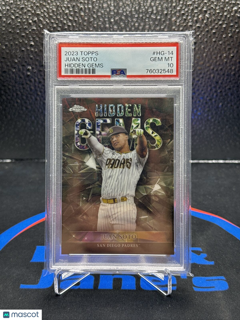 Juan Soto - PSA 10 GM MT 2023 Chrome HIDDEN GEMS - SSP ULTRA RARE Odds 1:175,023