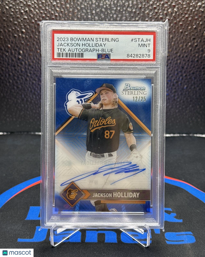 Jackson Holliday Bowman Sterling Auto 12/25 TEK AUTOGRAPH-BLUE PSA 9 2