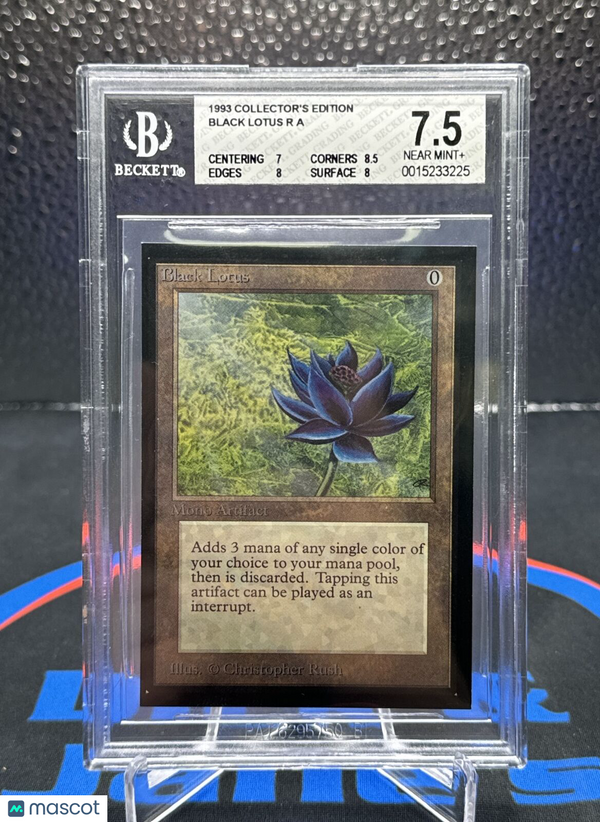 1993 Collector's Edition Black Lotus Rare Magic: The Gathering Card BGS 7.5