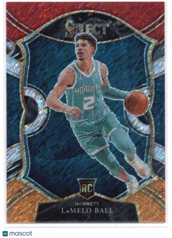 2020-21 Panini Select Red White Orange Shimmer #63 LaMelo Ball Hornets Concourse