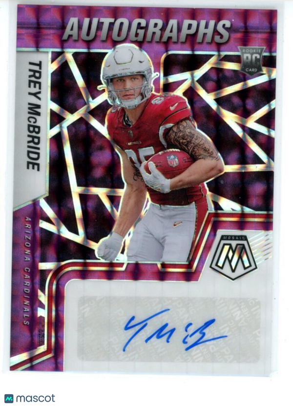 2022 Panini Mosaic Rookie Autographs Mosaic Purple #31 Trey McBride Cardinals NM