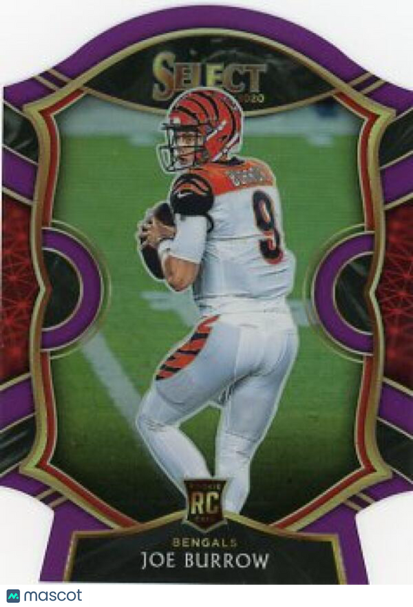 2020 Panini Select Purple Prizm Die-Cut #46 Joe Burrow Bengals Concourse NM-MT