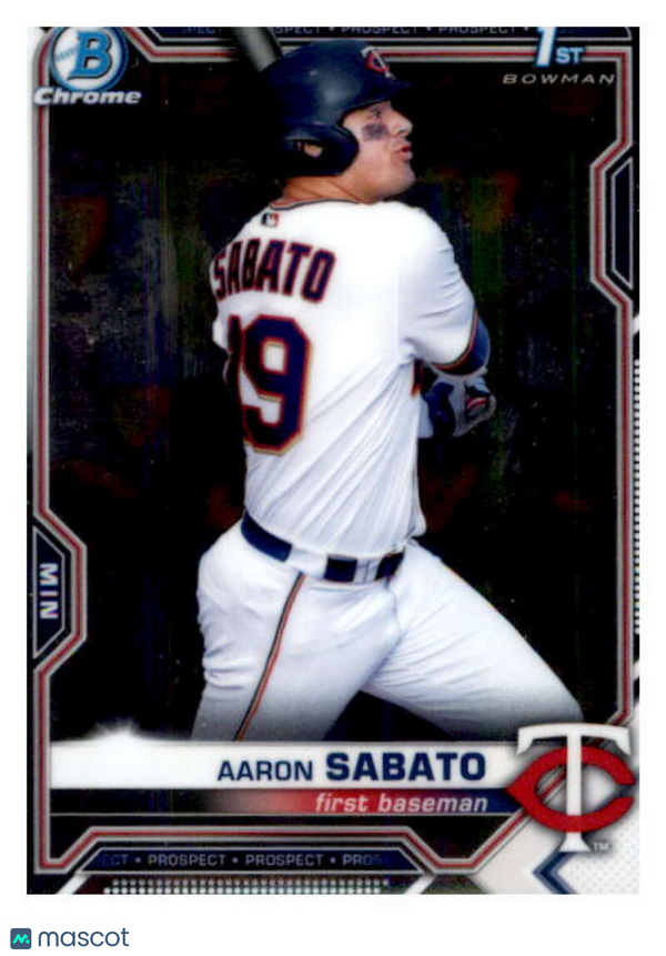 2021 Bowman Chrome Prospects #BCP-125 Aaron Sabato Twins 1st Bowman Card NM-MT