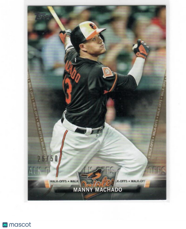 2018 Topps Salute Series 2 Gold #S-5 Manny Machado Orioles NM-MT /50