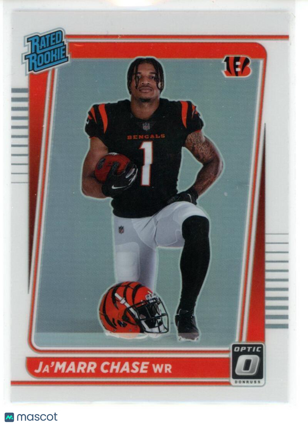 2021 Donruss Optic Holo #207 Ja'Marr Chase Bengals Rated Rookies NM-MT (RC - Roo