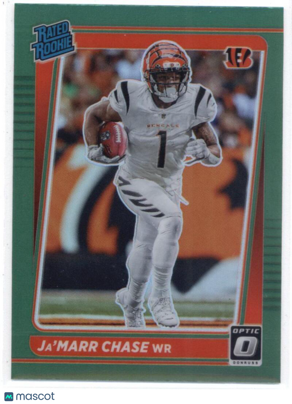 2021 Donruss Optic Rated Rookie Preview Green #262 Ja'Marr Chase Bengals NM-MT (