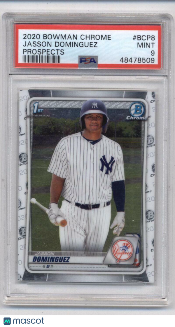 2020 Bowman Chrome Prospects #BCP-8 Jasson Dominguez Yankees PSA 9 MINT