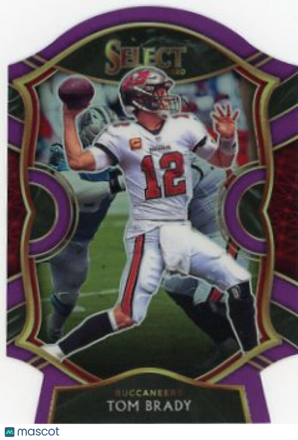 2020 Panini Select Purple Prizm Die-Cut #1 Tom Brady Buccaneers Concourse NM-MT