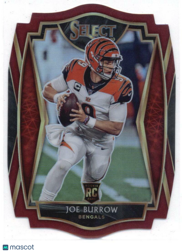 2020 Panini Select Maroon Prizm Die-Cut #146 Joe Burrow Bengals Premier Level NM