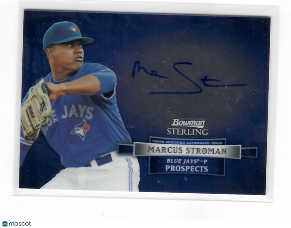 2012 Bowman Sterling Autographed Prospects #BSAP-MS Marcus Stroman Blue Jays NM-