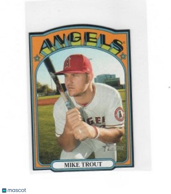 2021 Topps Heritage 1972 Die-Cuts #72DC-2 Mike Trout Angels NM-MT