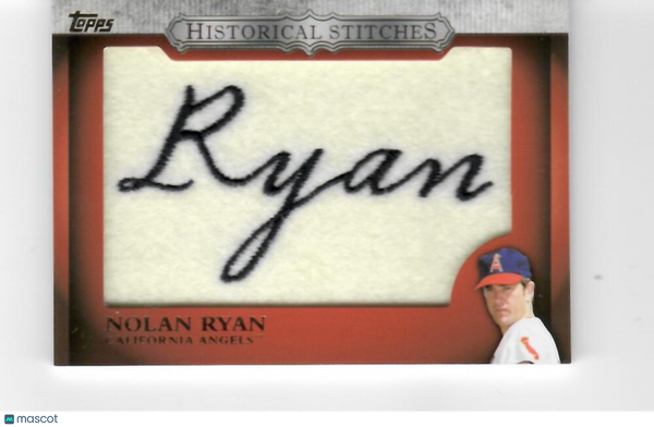 2012 Topps Historical Stitches #HS-NR Nolan Ryan Angels NM-MT