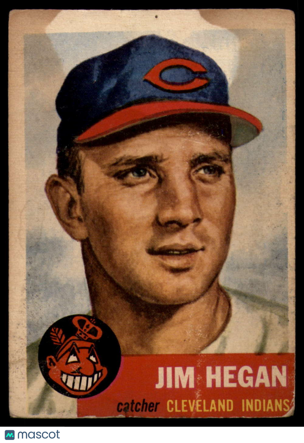 1953 Topps #80 Jim Hegan Indians VG Very Good