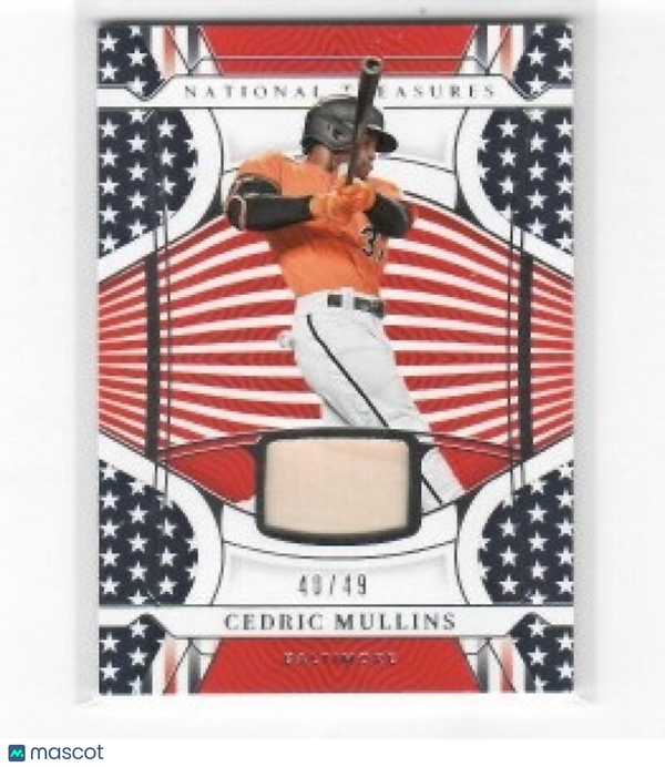 2022 Panini National Treasures Red White and Blue Materials #42 Cedric Mullins O
