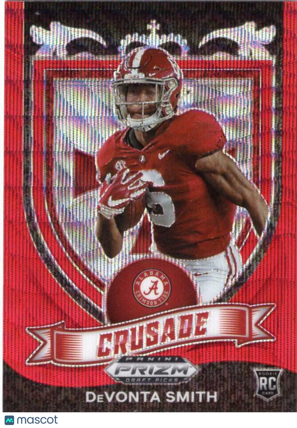 2021 Panini Prizm Draft Picks Prizms Red Pulsar #165 DeVonta Smith Crusade NM-MT