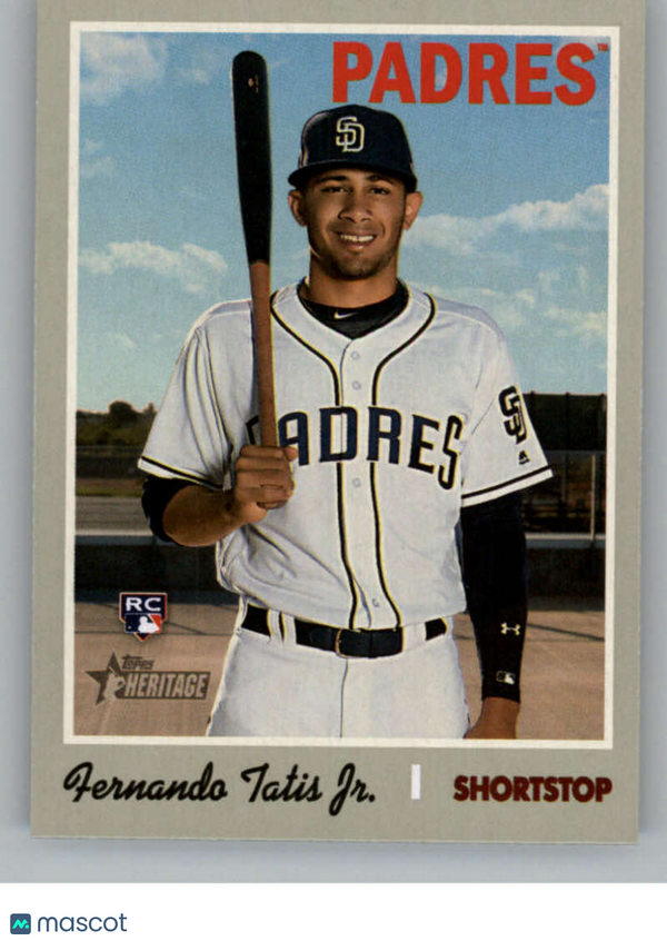 2019 Topps Heritage High Number #517 Fernando Tatis Jr. Padres NM-MT (RC - Rooki