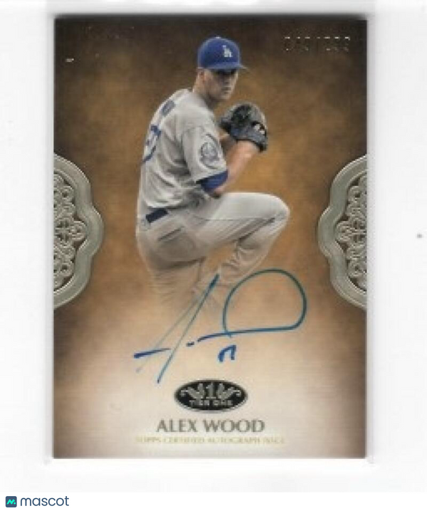 2019 Topps Tier One Prime Performers Autographs #PPA-AW Alex Wood Dodgers NM-MT