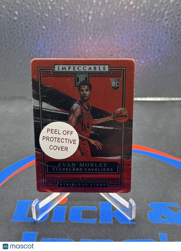 2021-22 Panini Impeccable Evan Mobley RC Rookie Stainless Stars Red (JK)