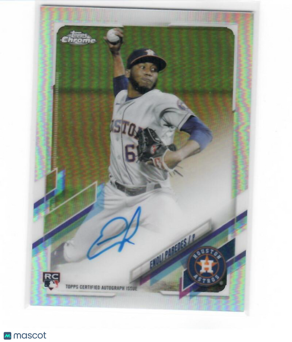 2021 Topps Chrome Rookie Autographs Refractor #RA-EP Enoli Paredes Astros NM-MT