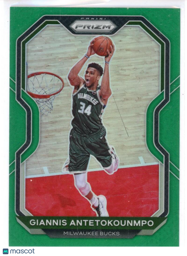 2020-21 Panini Prizm Prizms Green #111 Giannis Antetokounmpo Bucks NM-MT