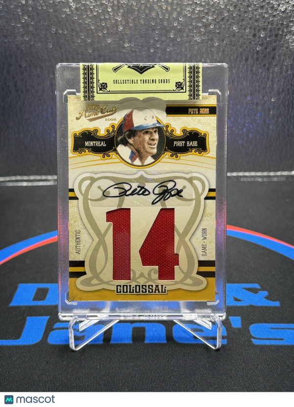 2008 Playoff Prime Cuts Pete Rose Auto & Jumbo Patch #8/14