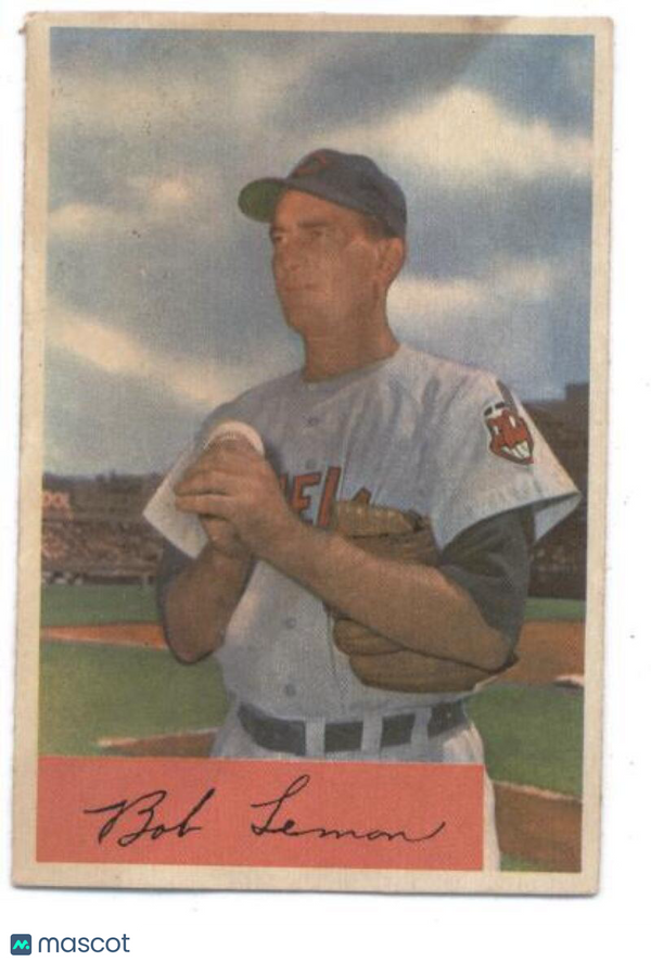 1954 Bowman #196 Bob Lemon Indians EX Excellent