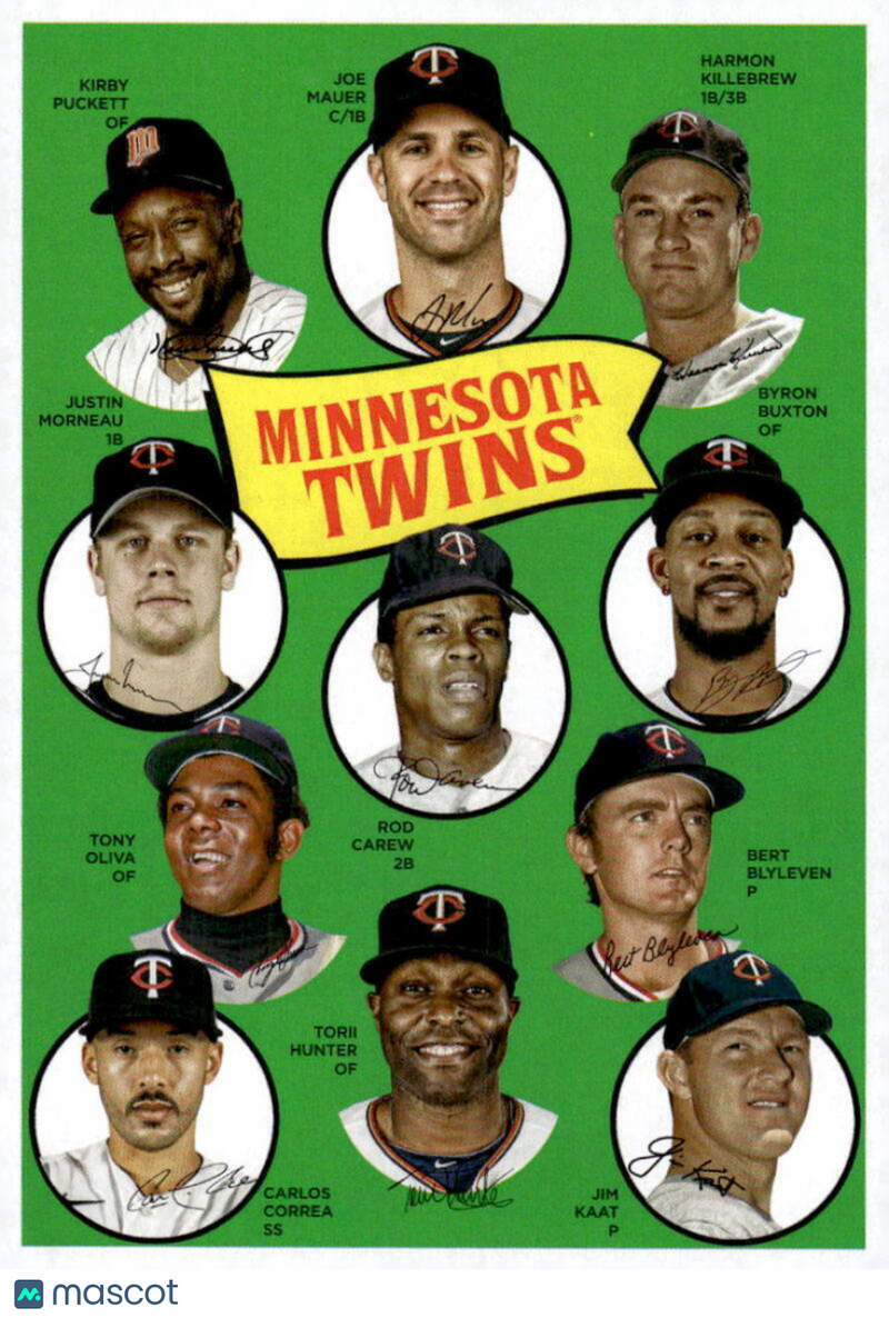 2023 Topps Archives 1969 Team History Baseball Post Card Minnesota Twins