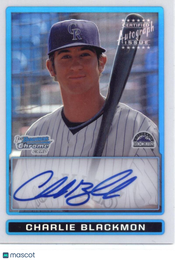 2009 Bowman Chrome Prospects Refractor #BCP121 Charlie Blackmon Rockies NM-MT (A