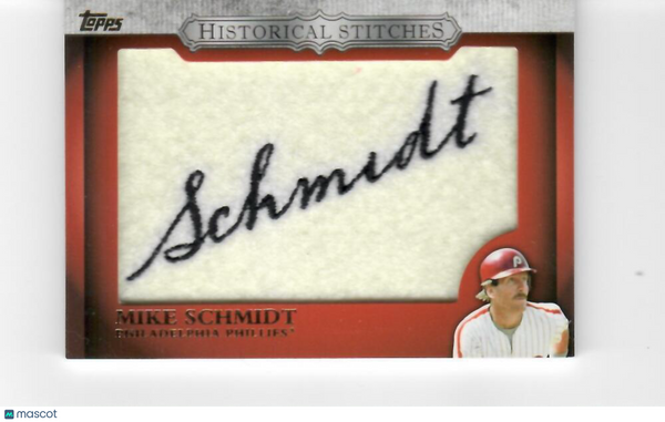 2012 Topps Historical Stitches #HS-MS Mike Schmidt Phillies NM-MT