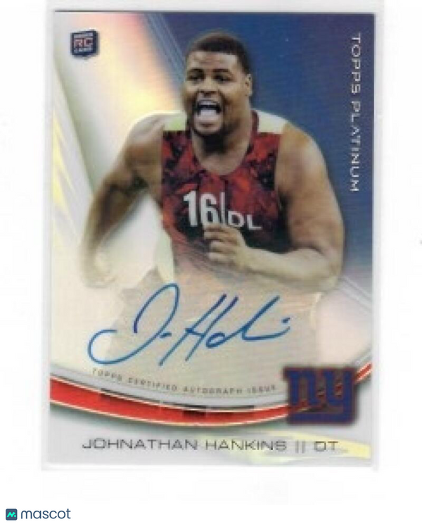 2013 Topps Platinum Autographed Rookie Refractor #A-JHA Johnathan Hankins NY Gia