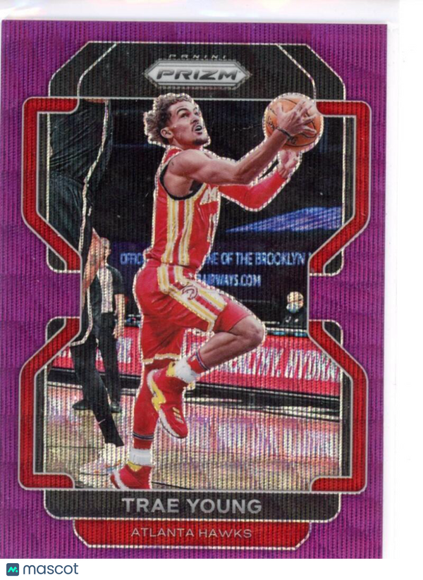 2021-22 Panini Prizm Prizms Purple Wave #26 Trae Young Hawks NM-MT