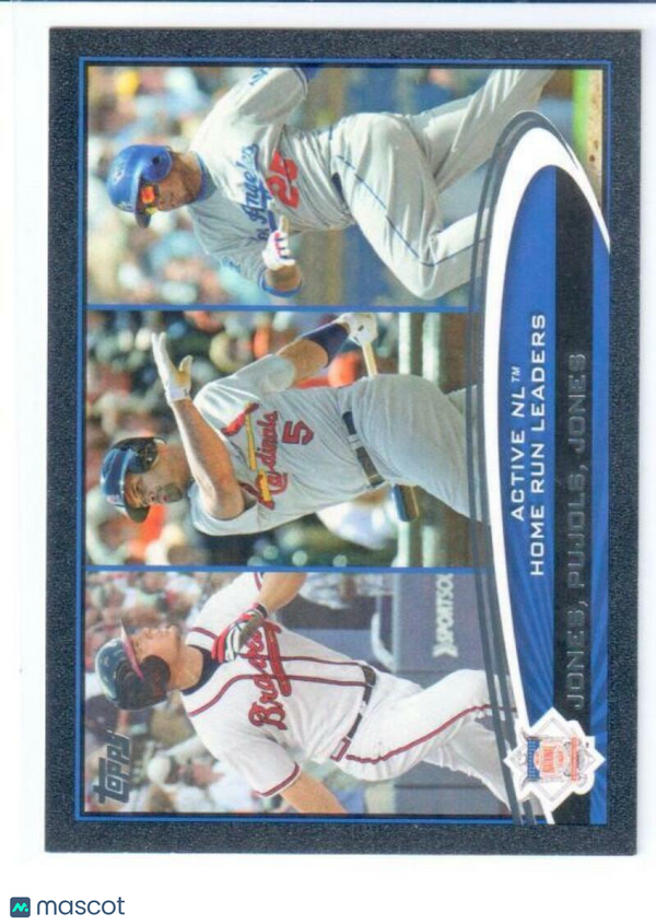 2012 Topps Black #192 Chipper Jones/Albert Pujols/Andruw Jones NM-MT /61