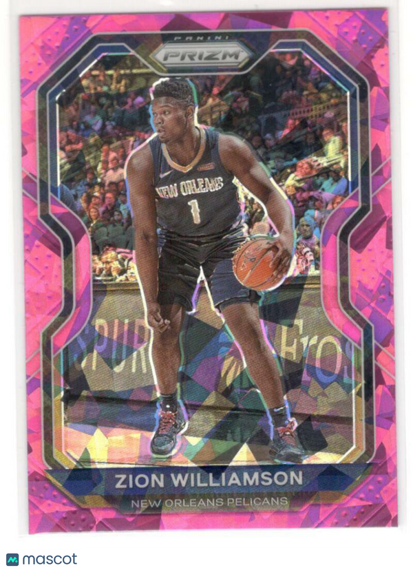 2020-21 Panini Prizm Prizms Pink Ice #185 Zion Williamson Pelicans NM-MT 838778