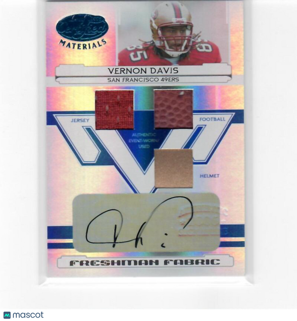 2006 Leaf Certified Materials Mirror Blue Materials #213 Vernon Davis NM-MT (Mem