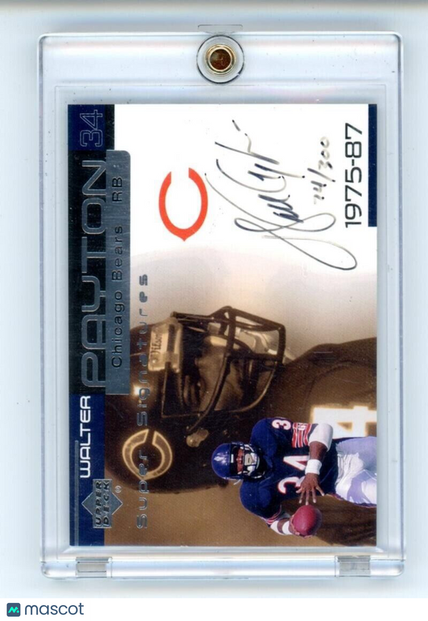 1999 Upper Deck Ovation Super Signatures Silver #WP Walter Payton Bears RARE!