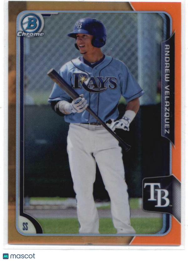 2015 Bowman Chrome Prospects Orange Refractor #BCP-194 Andrew Velazquez Rays NM-