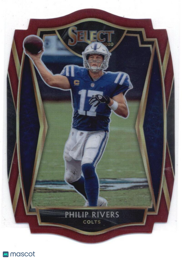 2020 Panini Select Maroon Prizm Die-Cut #129 Philip Rivers Colts Premier Level N