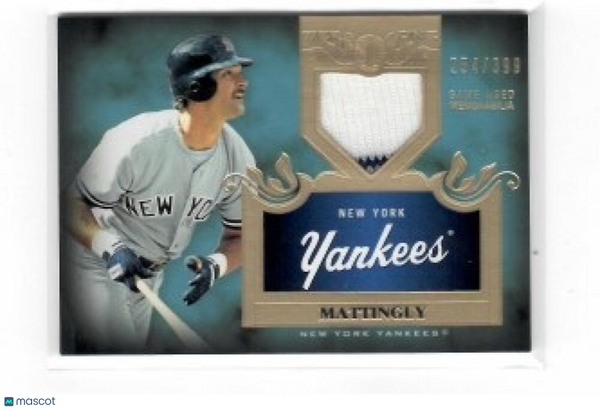 2011 Topps Tier One Top Shelf Relics #TSR43 Don Mattingly Yankees NM-MT (Memorab