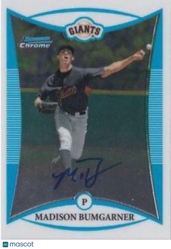 2008 Bowman Chrome Prospects #BCP120 Madison Bumgarner Giants NM-MT (Autographed