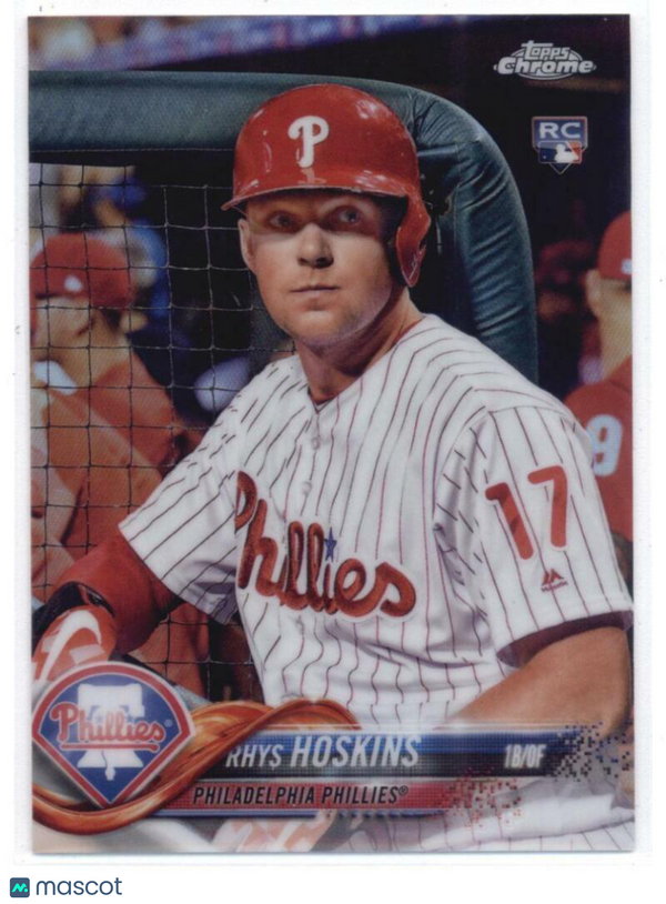 2018 Topps Chrome Variations Refractors #70 Rhys Hoskins Philadelphia Phillies (