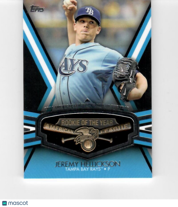 2013 Topps ROY Award Winners Trophy #ROY-JH Jeremy Hellickson Rays NM-MT